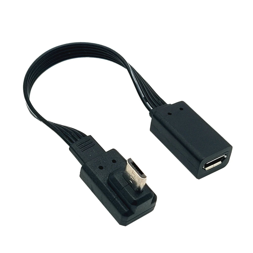 5CM 10CM 20CM MicroUSB panel mounting connector female Micro USB 5-pin.extension cable 30cm 50cm, with screw holes