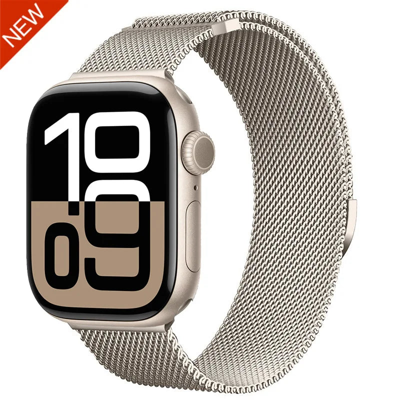 Milanese Strap for Apple Watch 44mm 40mm 45mm 41mm 46mm 42mm 49mm Metal Bracelet iWatch Series 12 11 10 Ultra 9 8 7 6 5 SE3 band