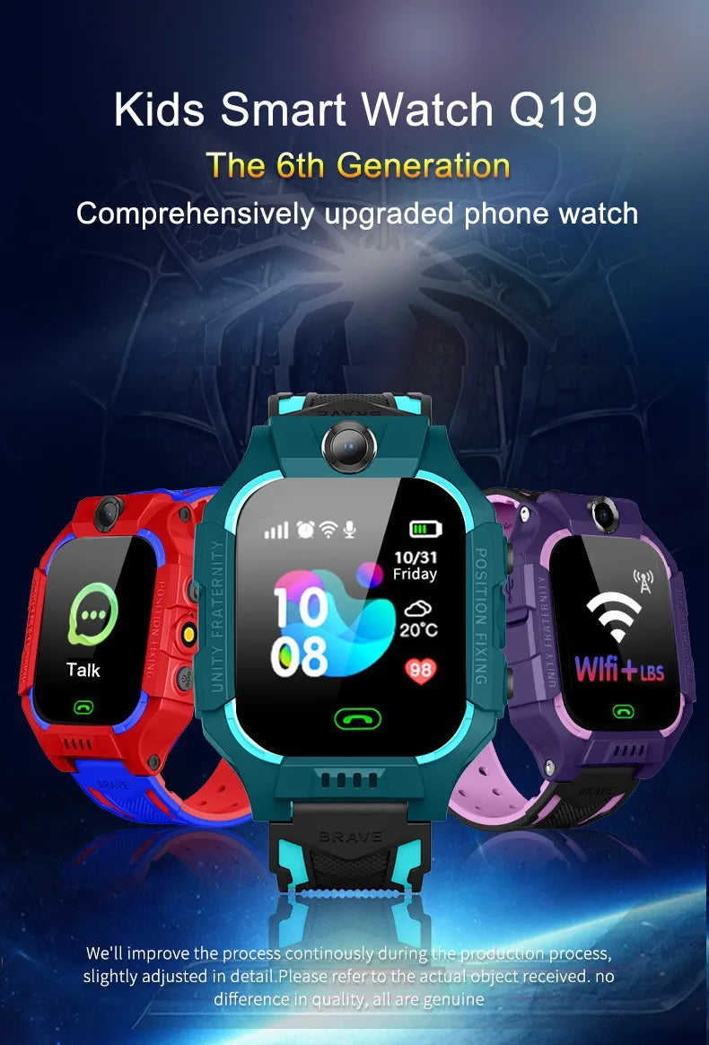2026 New 2G Kids Smart Watch Sim Card Call HD Camera GPS Location SOS IP68 Waterproof LED Flashlight Smart Watch Boys Girls Ht23