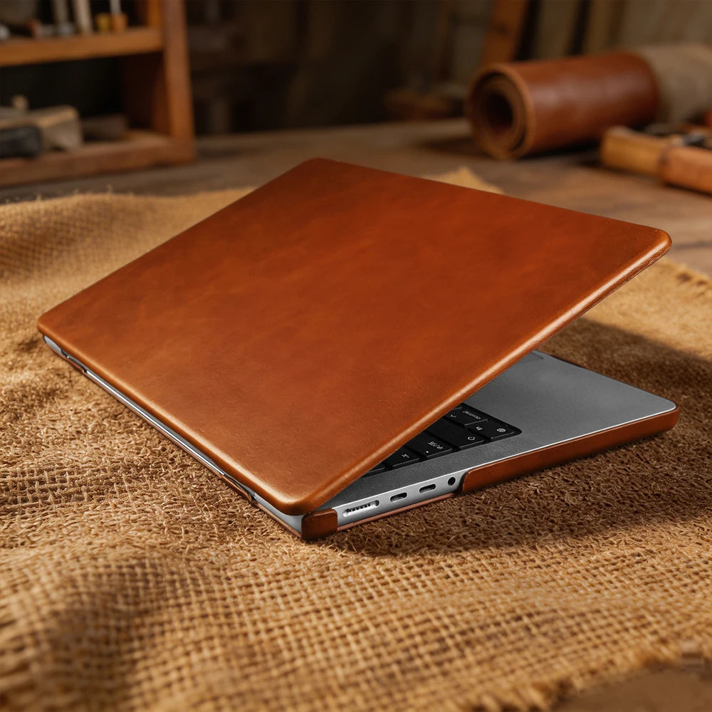 Laptop Genuine Leather Case for Macbook Air 15 A3448 M5 Pro 16 A3428 A3429 Pro 14 A3426 A3427 Air 13 A3449 M5 2026 Cover Cases