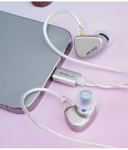 iBasso Jr. Gelato HiFi Wired Earphones In Ear Music Headphones High Quality Sport Headset Customized Pc Gamer Accessories Gifts