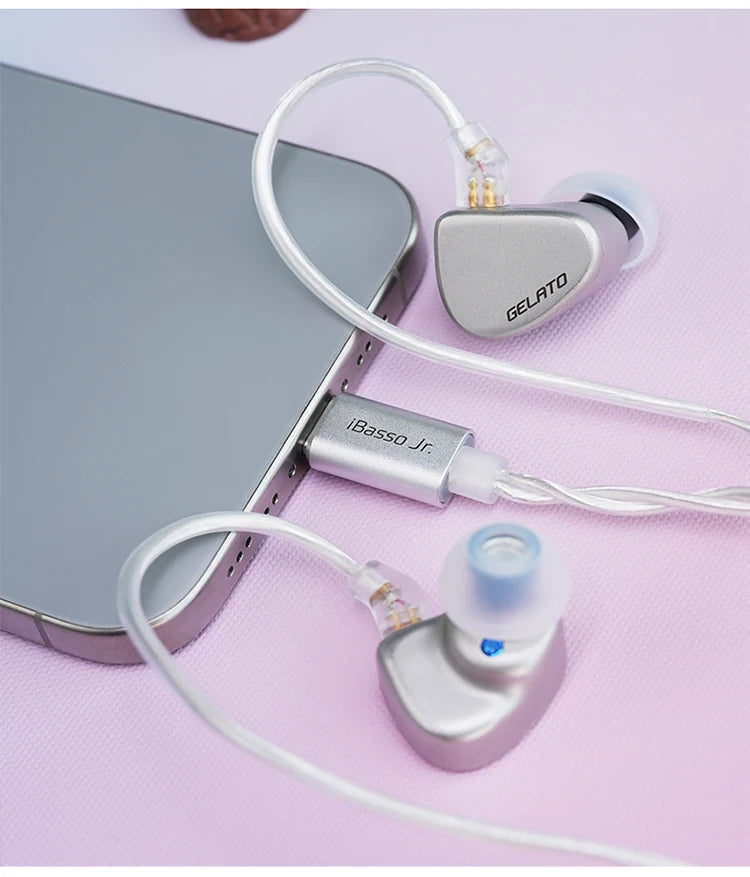 iBasso Jr. Gelato HiFi Wired Earphones In Ear Music Headphones High Quality Sport Headset Customized Pc Gamer Accessories Gifts