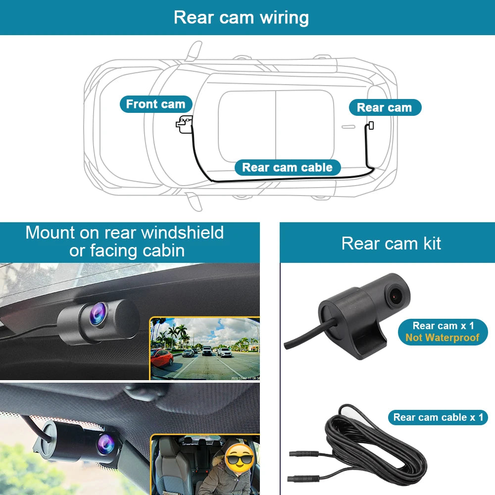 ARB 4K Car DVR for Hyundai Kona/Kona Electric 2018-2026 & Veloster/Veloster N 2019-2022, OEM Style Dash Camera WIFI APP LHD