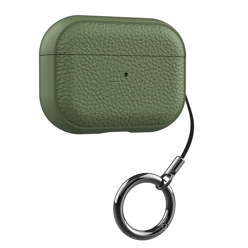 TPU Leather Case For AirPods 4 3 2 1 Earphones Protective Cases For Apple Air Pods Pro 1st 2nd Gen Cover Headset Shell With Hook