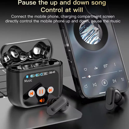 SE-60 TWS Touch Screen Bluetooth 5.4 Earphones ANC ENC Noise Cancelling Gaming Low Latency Stereo Wireless Earbuds Long Battery