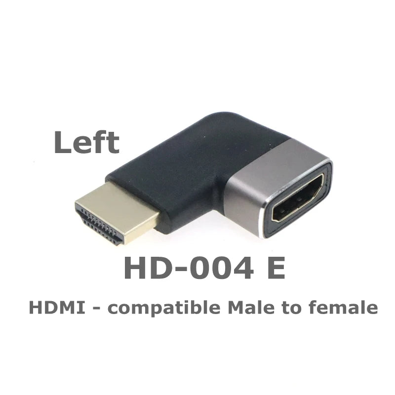 8K Micro Mini HDMI - compatible with 2.1 Connector Adapter 270 90 Degree Male to Female for HDTV PS4 PS5 Laptop 4K HDMI Extender