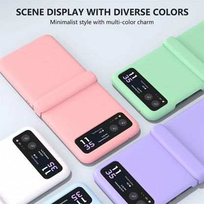 Candy Color Hinge Protective Phone Case For Motorola Razr 70 60 50 40 Ultra Skin Feel Shockproof Cover PC Bumper Shell Funda