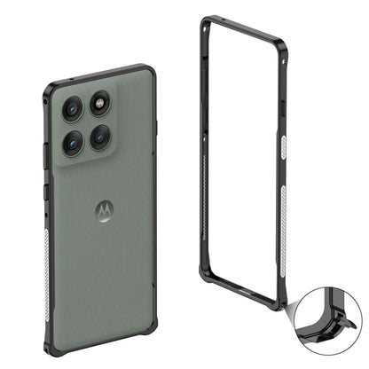 For MOTO Edge 60 Case on Metal Frame Heat Dissipation Motorola Edge 60 Pro Fusion Caque
