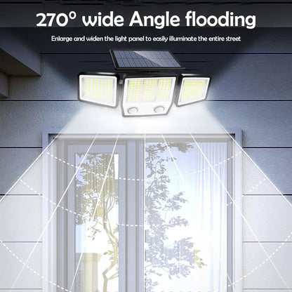 236/366LED Solar Motion Sensor Lights Outdoor Waterproof Solar Floodlight Wall Light 3  Mode Solar Security Lights Garden Yard P