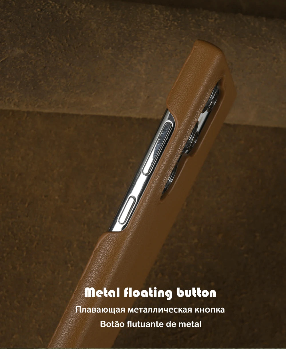 Handmade Premium Genuine Leather Magnetic Case for Samsung Galaxy S25 Ultra Case S24FE S23 S22 S21 S20 Note20Ultra Magsafe Cover