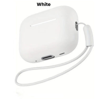For Airpods 3 Pro Crystal Clear Simple and Transparent Earphone Case with Lanyard Strap Accessories Cover