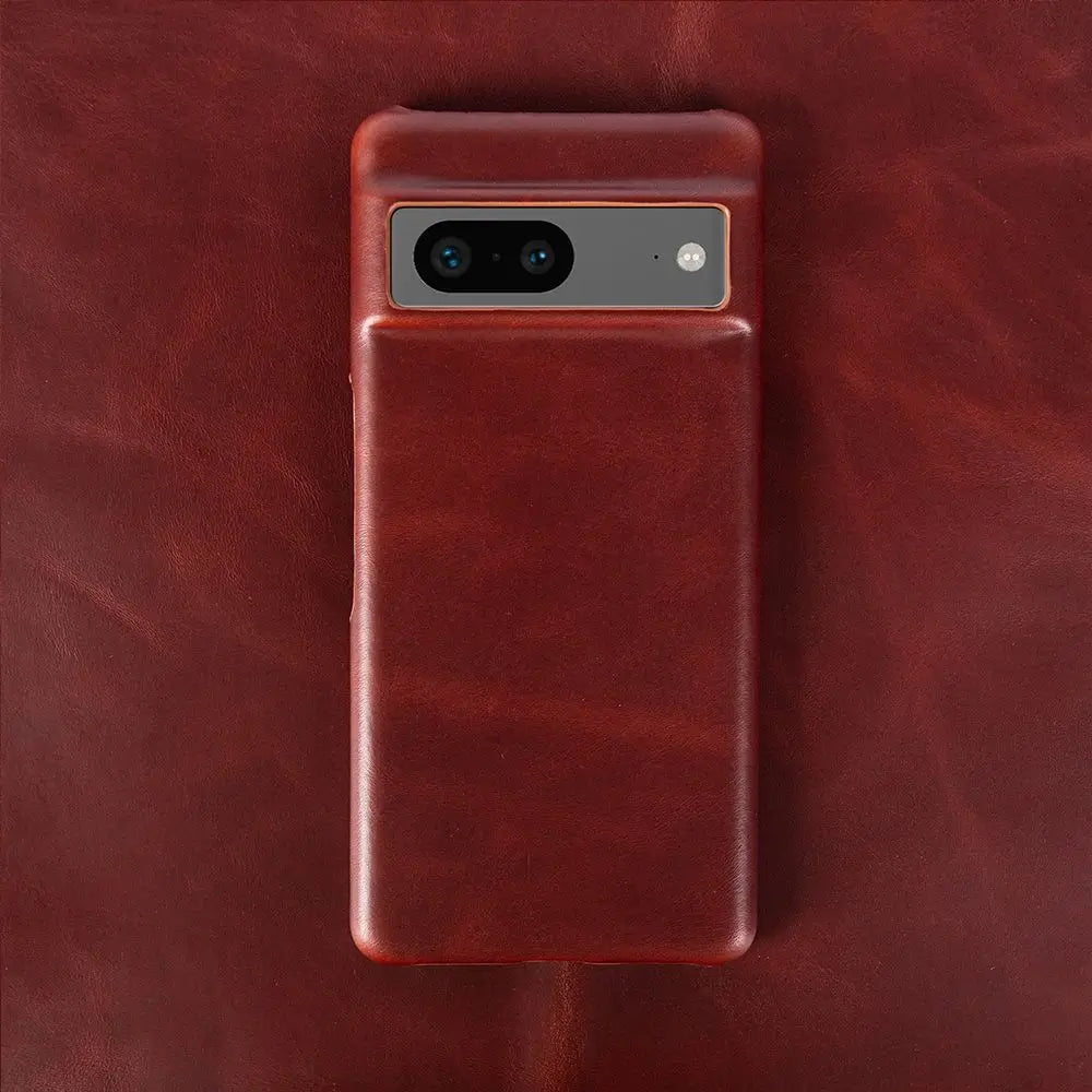For Google Pixel 7 Case Luxury Oil Wax Genuine Leather Cover Pixel 6A 8Pro 7Pro 5A Capa Protective Etui Back Coque Carcasa Shell