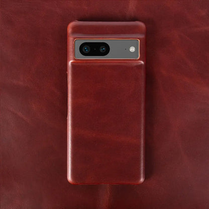 For Google Pixel 7 Case Luxury Oil Wax Genuine Leather Cover Pixel 6A 8Pro 7Pro 5A Capa Protective Etui Back Coque Carcasa Shell