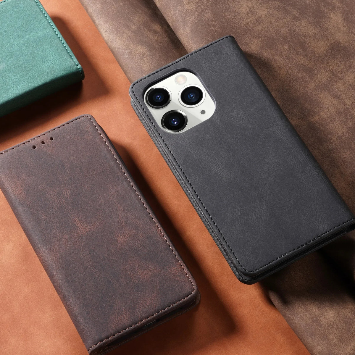 Flip Wallet Case For iPhone 18 17e 16 15 14 13 12 11 17 Pro Max Mini 16e XS Max X XR 8 7 Plus SE Card Holder Protect Cover Funda