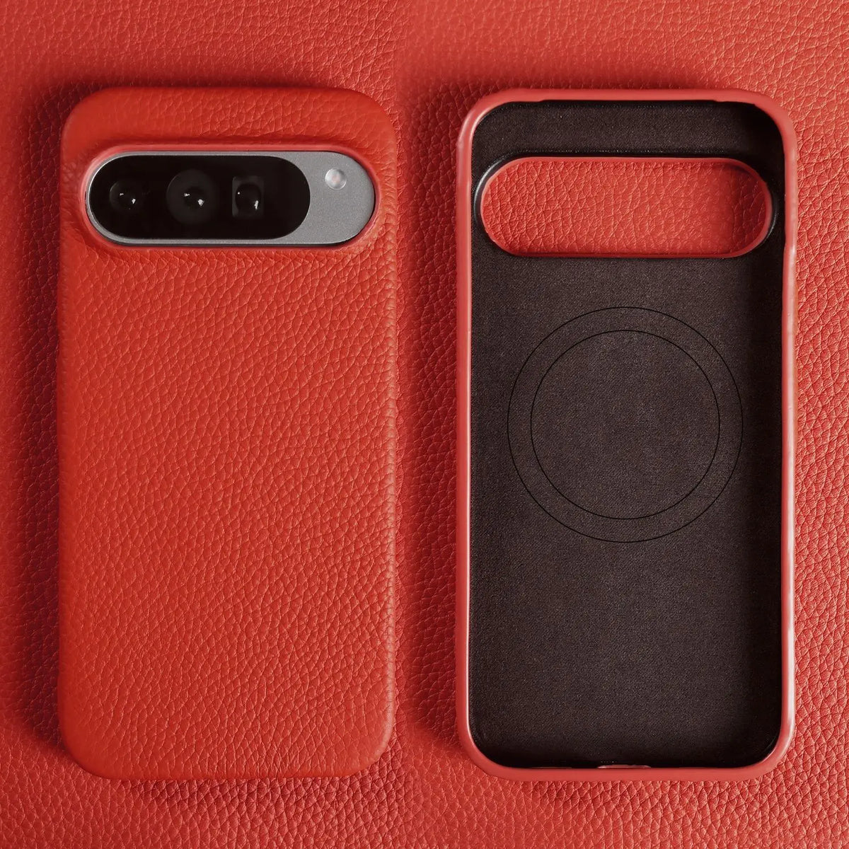 Genuine Leather Magnetic Case for Google Pixel 11 Pro Pixel 10 9 7 8 6 Full Protection Magnet for Magsafe Cases Shockproof Cover