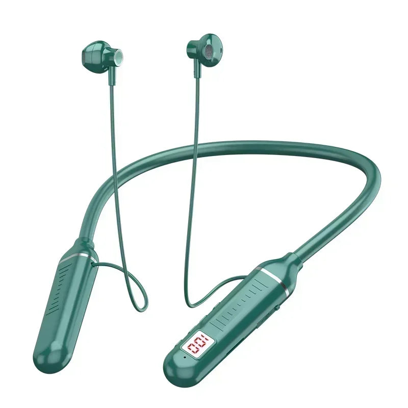 K58pro Wireless Earphones Bluetooth 5.3 Neckband Headphones Gaming LED Display HIFI Headset Sports TWS Earbuds With Mic TF Card