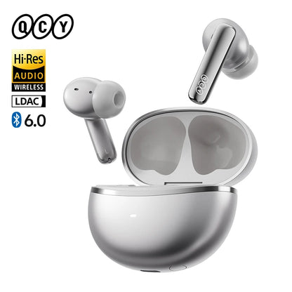 Ship From ES/PL/BR QCY HT18 MeloBuds N70 Wireless Earphones Bluetooth 6.0 Adaptive Hybrid ANC 6 Mics LDAC Hi-Res Audio Earbuds
