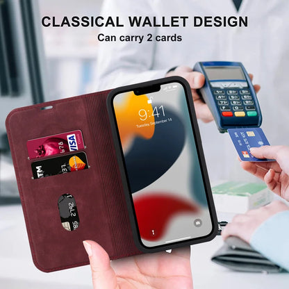 For Magsafe Wallet Leather Flip Case For iPhone 12 13 14 15 16 Pro Max mini Magnetic Wireless Charging Book Folio Cover