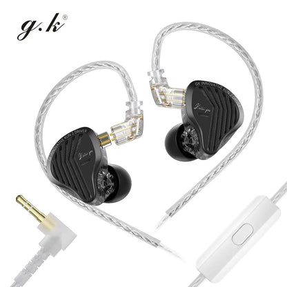 GK KUNTEN PRO HiFi In Ear Earphones Second Generation Dynamic Driver Long Stroke Bass Wired Headset For Music Audiophile