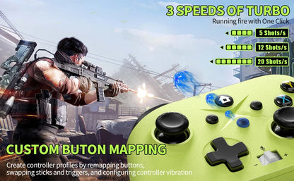 Wireless For XBOX Controller, XBOX ONE Series S/X Console/PC Gaming Gamepad Keys Programming 6 Axis Gyro Turbo Function Win 7/10