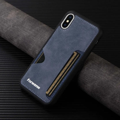 Retro Card Holder Phone Case for iPhone 18 17 16 15 14 13 12 11 Pro Max 17E Air XS XR SE 7 8 Plus Busines Wallet Leather Cover