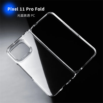Hard PC Transparent Phone Case For Google Pixel 9 10 11 Pro Fold Front Back Clear Bumper  Shockproof Protective Cover Funda Etui