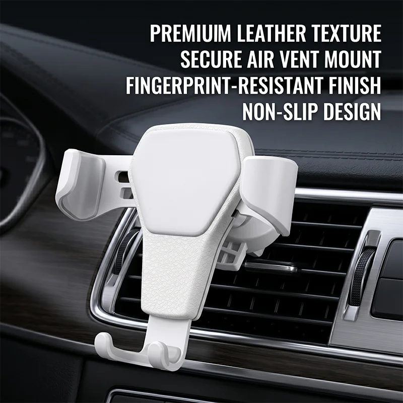 Car Air Vent Mount Auto Phone Holder Gravity Triangular Hold One Hand Operation For Cell Phones Navigation Car Phone Stand