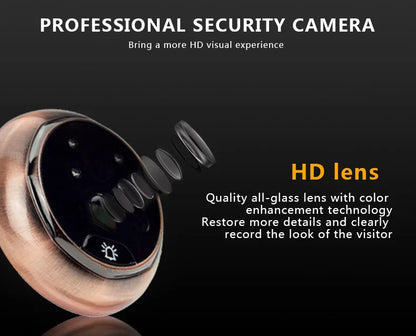 4.5 Inch Smart Digital Door Viewer Camera Door Eye Video Record Peephole Viewers IR Night Vision PIR Motion No Disturb Doorbell
