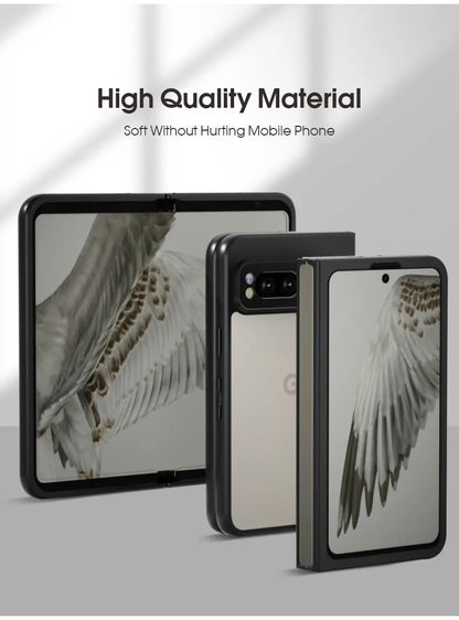 IBMRS for Google Pixel fold Case,Frosted transparent Shockproof Protection Case