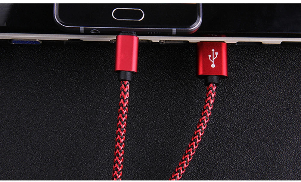 Alloy Braided Type C USB Fast Charge Cable For Samsung Xiaomi Redmi POCO Huawei Honor OPPO VIVO Quick Charging USB Type-C Cables