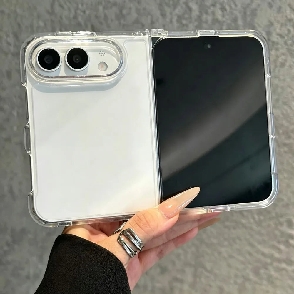 New Luxury Slim Clear Silicone Phone Case for iPhone Duo Ultra iPhone Fold 18 Transparent Wide Full Protection Shockproof Cover