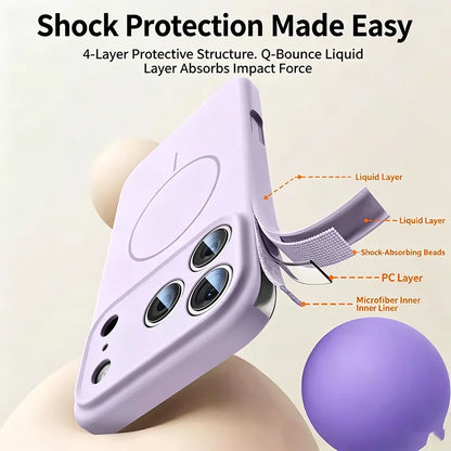Solid Color For Magsafe Magnetic Wireless Charging Soft Silicone Phone Case For Samsung Galaxy S26 S25 Ultra  S23 S24 S22 Cover