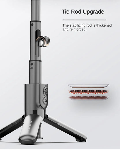 Mobile gimbal Stabilizer Foldable with Tripod Stand, Anti-Shake Function and Phone Holder for Live Streaming and Selfie Stick
