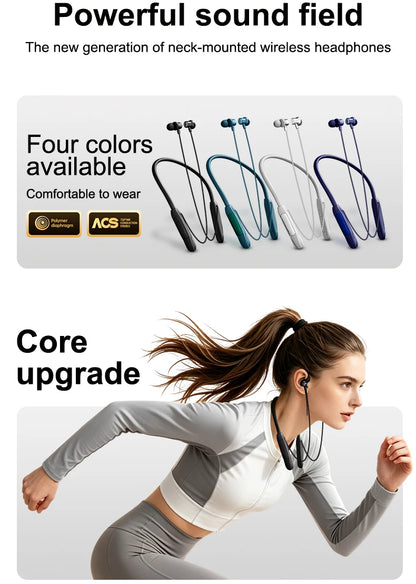 Acer Ohr810 Neckband-Style In-Ear Wireless Headphones, Secure Fit to Prevent Falling Off, Stereo Sound Effect, Bluetooth 5.4, Long Battery Life, Clear Calls, Suitable for Daily Sports and Commuting