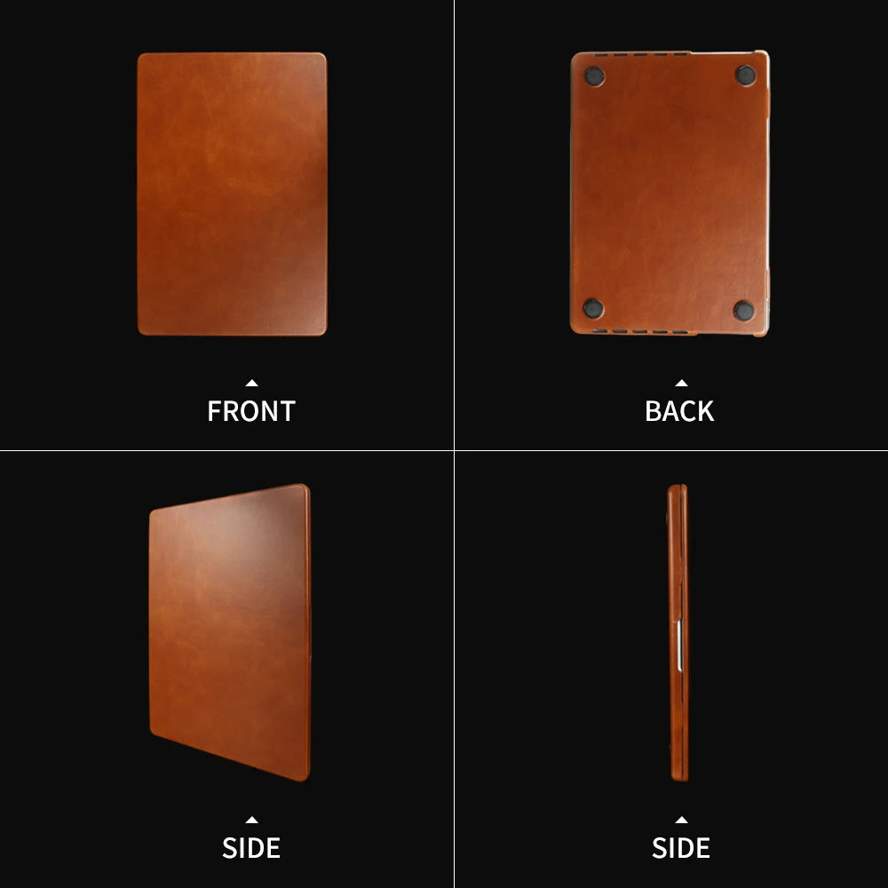 Laptop Genuine Leather Case for Macbook Air 15 A3448 M5 Pro 16 A3428 A3429 Pro 14 A3426 A3427 Air 13 A3449 M5 2026 Cover Cases