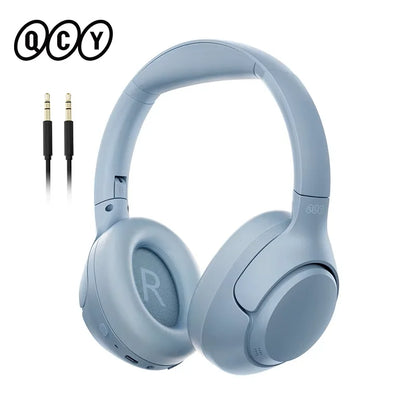 QCY H3 ANC Hi-Res Audio Wireless Headphones Bluetooth 5.4 Over Ear Headset 60Hrs 43dB Hybrid Active Noise Cancellation Earphone