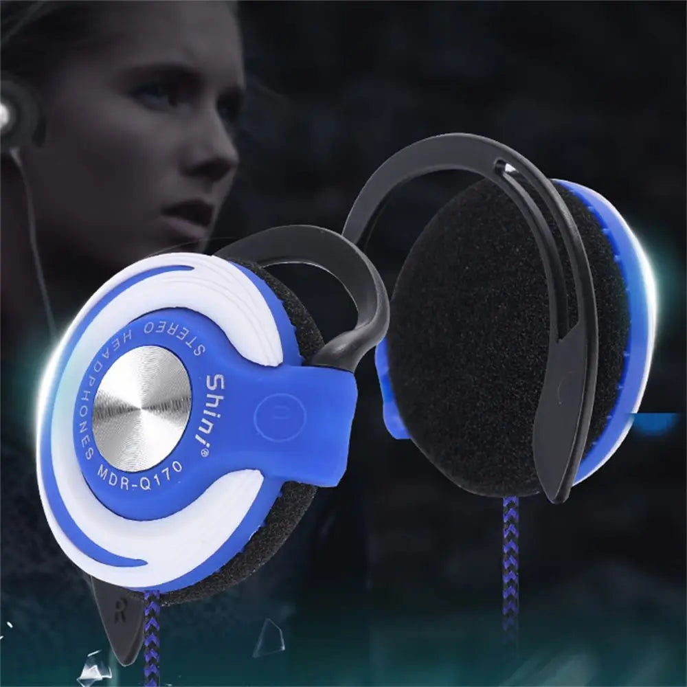 Sports Running FM and Over-ear for Phones/MP3/MP4 HIFI Stereo Wired Headphones Bass Headset Wired Earphone Ear Hanging