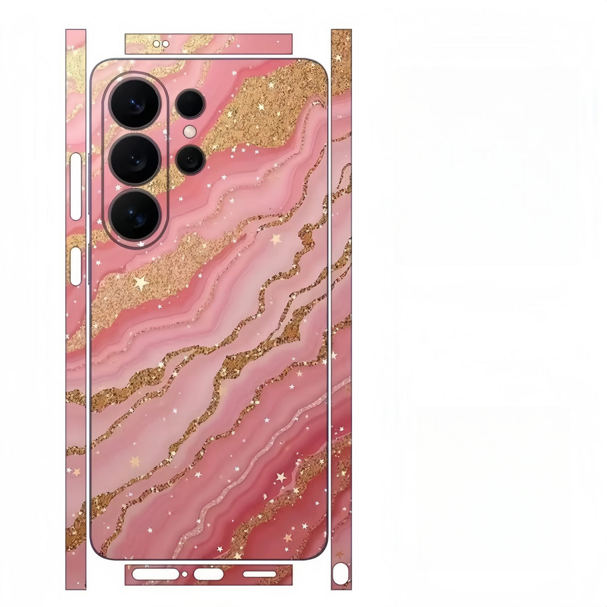 Marble Sticker Skin for Samsung S24 Ultra S26 S25 Phone Skin Wrap Back Film for Frame Camera Protective Decal