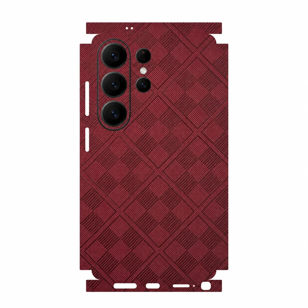 Full Wrap Faux Leather Back Skin for Samsung Galaxy S26 S25 Ultra Plus S24 S23 Anti Scratch Matte Slim Protective Film Cover