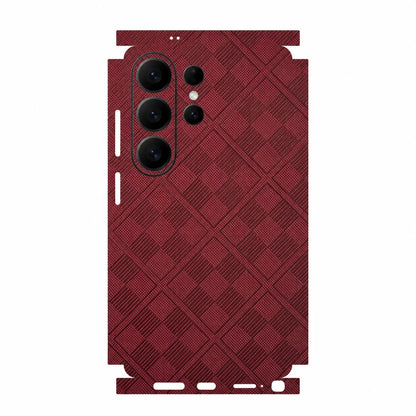 Full Wrap Faux Leather Back Skin for Samsung Galaxy S26 S25 Ultra Plus S24 S23 Anti Scratch Matte Slim Protective Film Cover