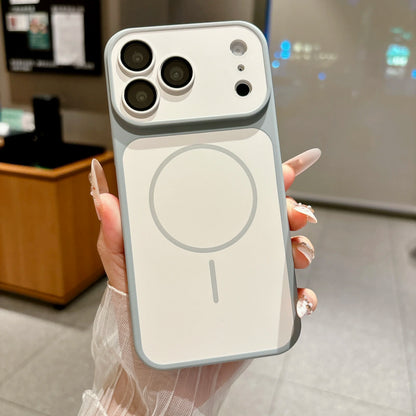 Shockproof Frosted Contrast Color Magnetic Case For iPhone 17 16 15 14 13 12 11 Pro Max Magnetic Capa Lens Protection Cover