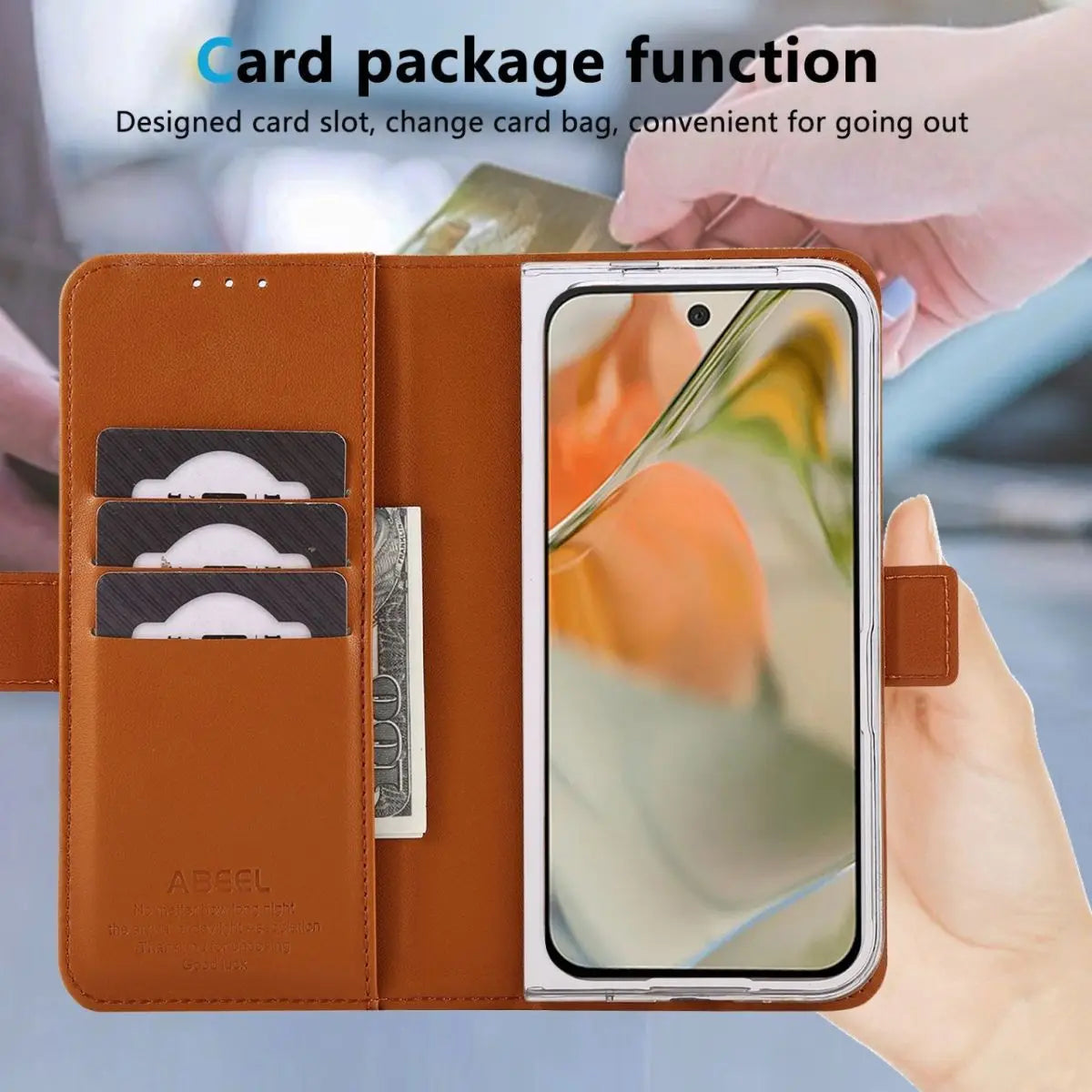 For Google Pixel 11 Pro Fold Case PU Leather Pattern Flip All Inclusive Phone Cover Fingerprint-Resistant Shockproof Bumper