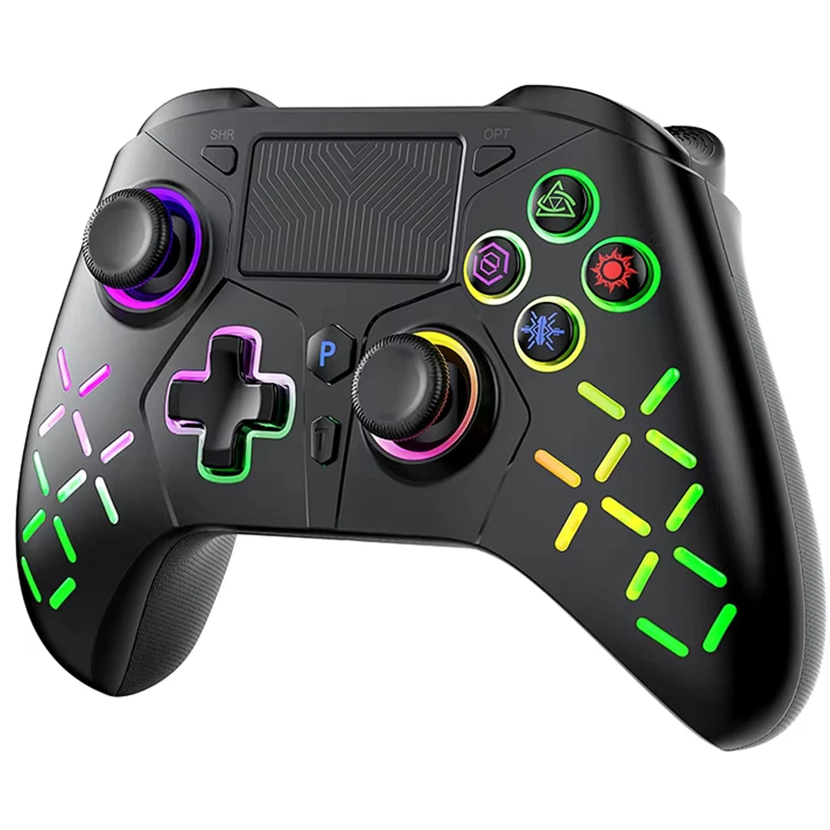 Game Controller For PlayStation 4/PS4 Pro/Slim/PS3/PC/IOS/Switch Wireless Gamepad,W/Turbo Dual Vibration 6-Axis Gyro 3.5mm Jack