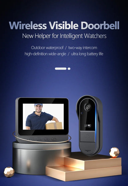 M16S M15S WiFi Wireless Intercom Smart Doorbell 4.3inch IPS Screen Video Security Camera Two-Way Intercom HD Surveillance Camera