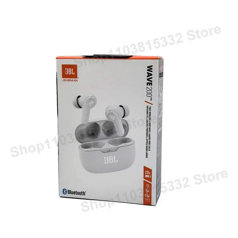 Original JBL Wave 200TWS Wireless Earbuds True Headset JBL W200 TWS Bluetooth 5.0 Earphones Sports Headphones With Mic