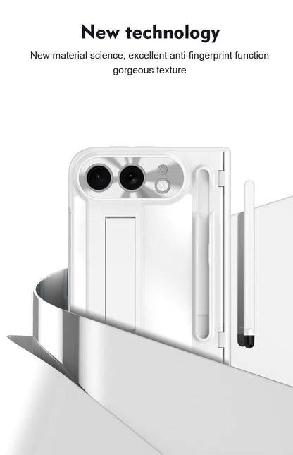 Suitable for iPhone Duo Folding Case Tempered Film Stylus Hinge Stand Protects Back Cover-Phone Case Funda