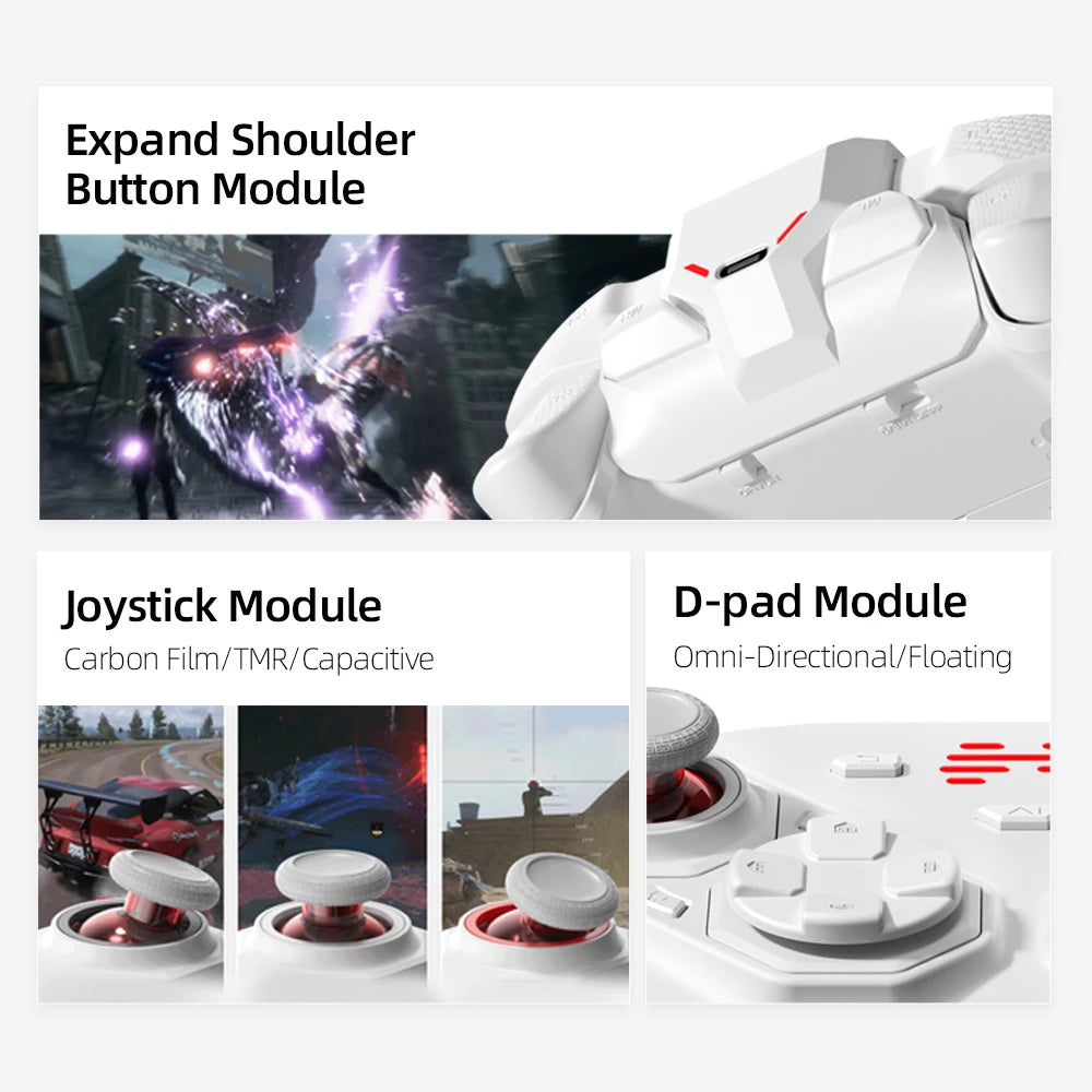BEITONG PANGU Modular Wireless Controller, DIY Layout, Tool-Free Swap, TMR Joystick, for Switch/PC/Android/iOS