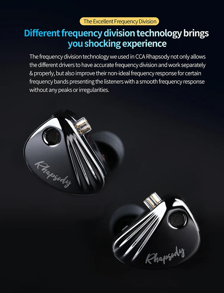 CCA Rhapsody4 Dynamic Coil 8 Dynamic Iron Coil High Quality HIFI Detachable Cable In Ear Noise Reduction Wired Earphones