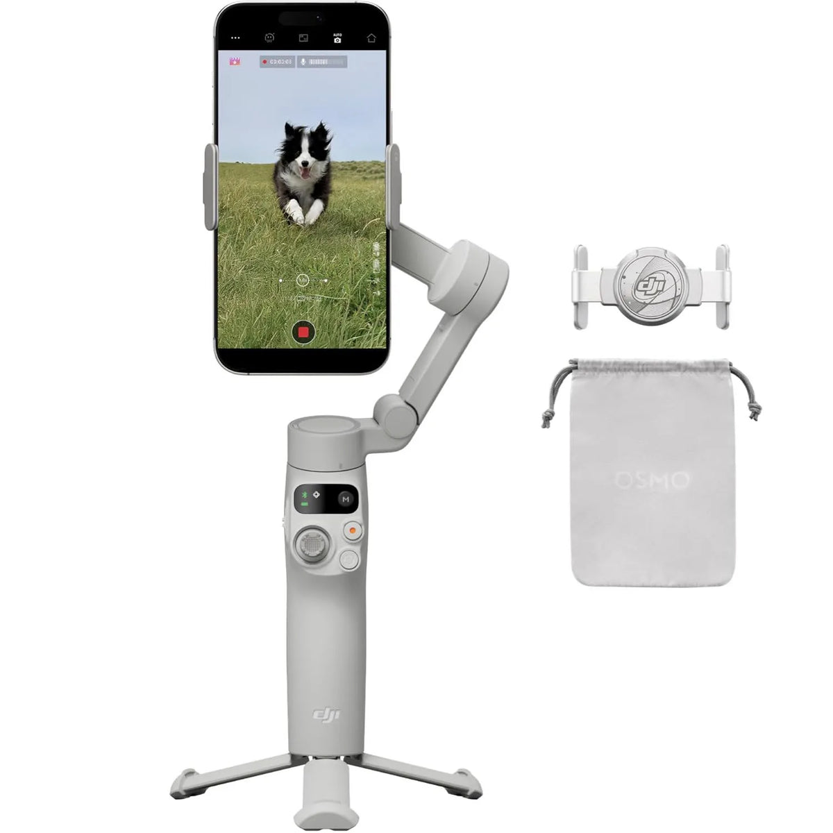 DJI Osmo Mobile 7 Gimbal Stabilizer for iPhone, Android, Built-in Tripod, Portable Stabilizer for iPhone, Selfie Stick, 3-Axis Phone Gimbal, ActiveTrack 7.0, One-Tap Edit, 10hrs Use, Phone Charging