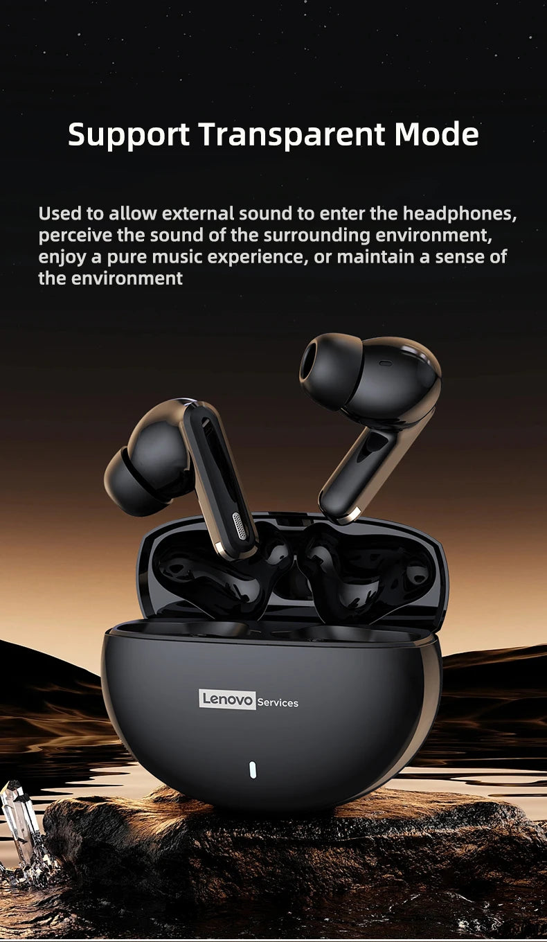 5/10PCS Lenovo LE253 Earphones TWS Wireless Bluetooth 6.0 Headphones ANC Noise Reduction HiFi Sound Gaming Sports Headset New